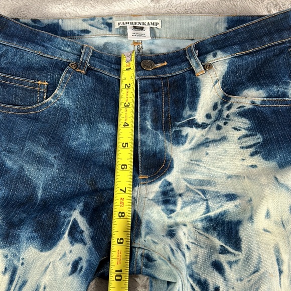 Fahrenkamp bleach, splattered, straight jeans size 10 - Picture 5 of 6